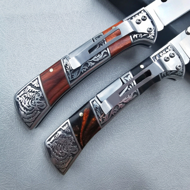 Exquisitely Carved Outdoor Foldable Portable Tool