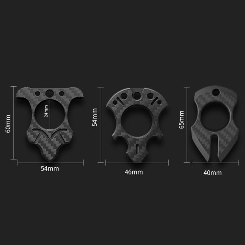 Various Styles of Carbon Fiber Single Finger Keyaccessoryr Backpack Outdoor Tool