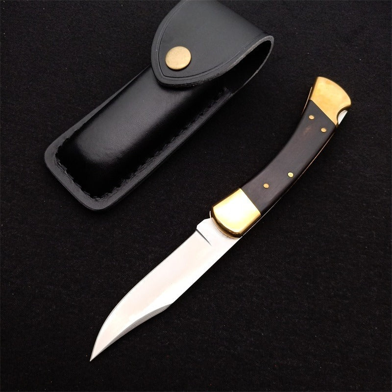 Single Handle Copper Rivet Black Rosewood Wood Bk 110 Outdoor Folding Tool