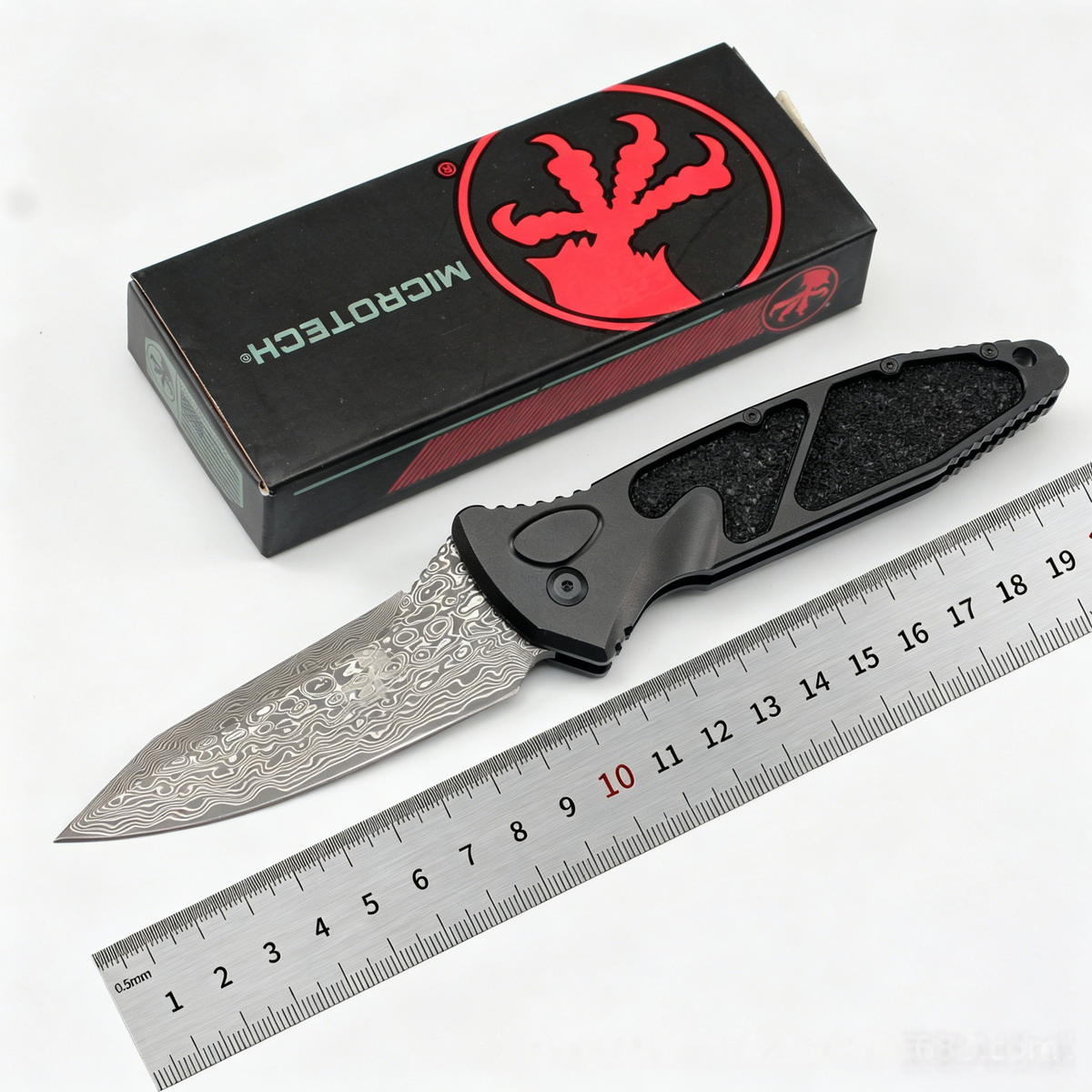 Damascus Steel EDC Keychain Tool | Aviation Aluminum Handle | Pocket Gear