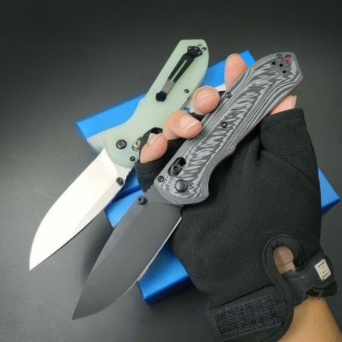 BM560 CPM-M4 Stonewashed Black Titanium-Plated Outdoor Folding Tool