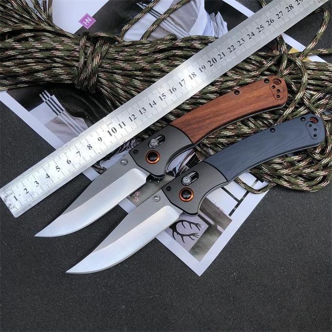 BM15080 G10 Handle and Sandalwood Handle Outdoor Folding Tool
