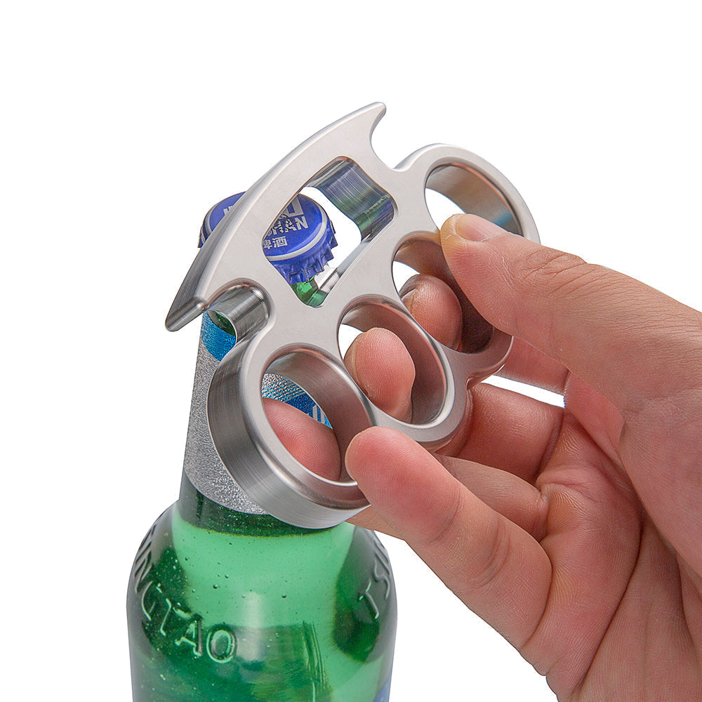 2024 New Four Finger Metal Knuckle Duster Bottle Opener