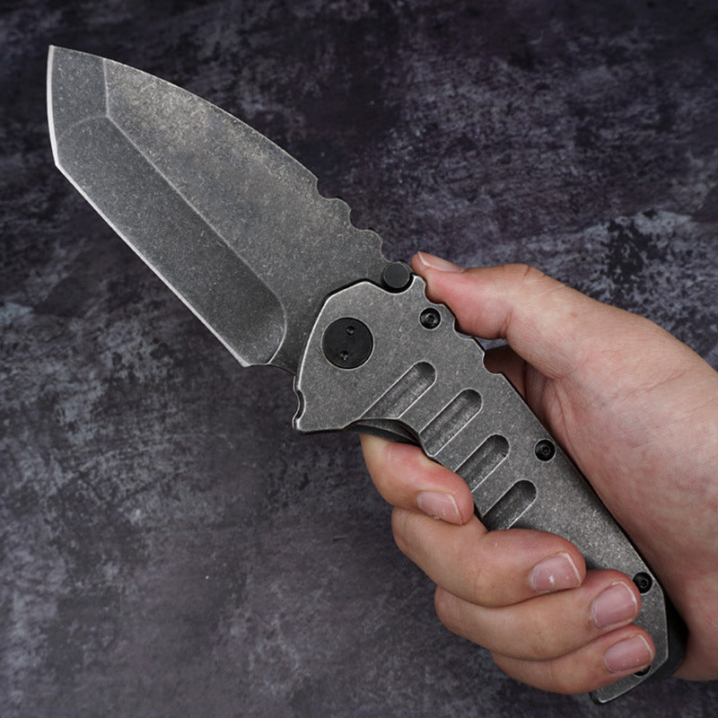 Outdoor Folding 9cr18mov Stonewash Steel G10 Handle Camping Pocket Tool
