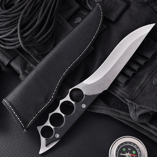 Outdoor Four-Finger Portable Handle Tool Silver Gray
