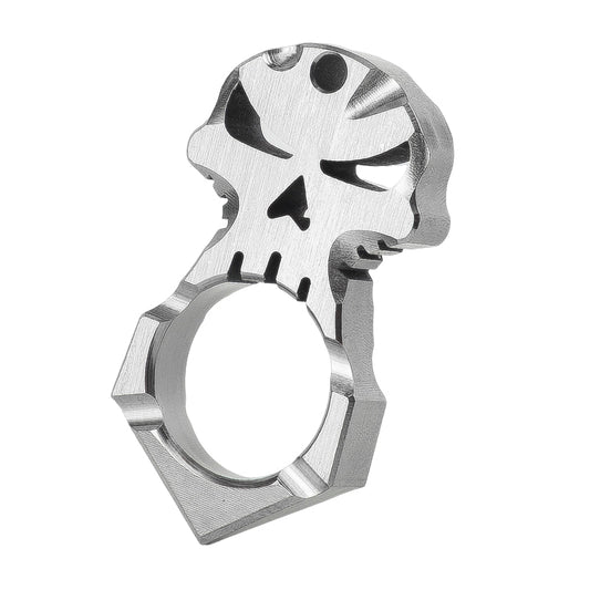 2025 New TC4 Titanium Skull Head Single Finger Knuckle Duster