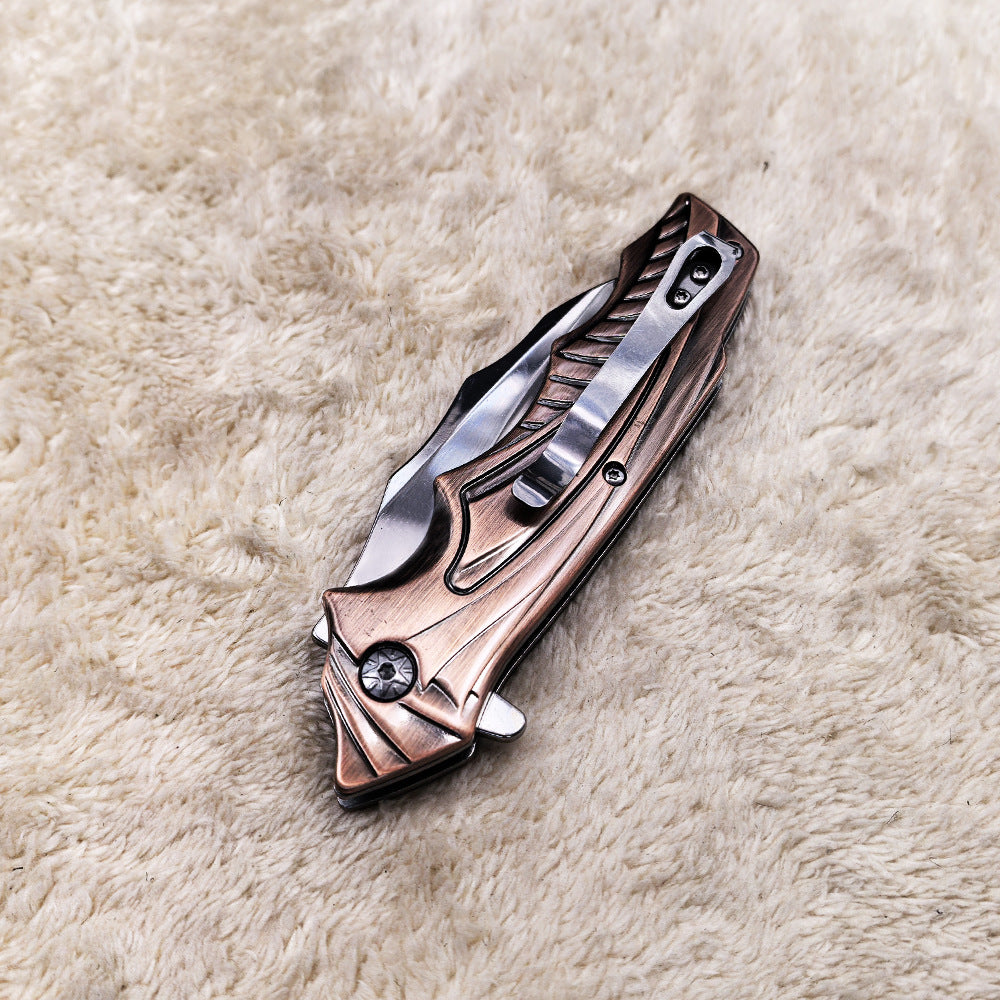 DA158 Creative Antique Bronze Handle Folding Outdoor Tool