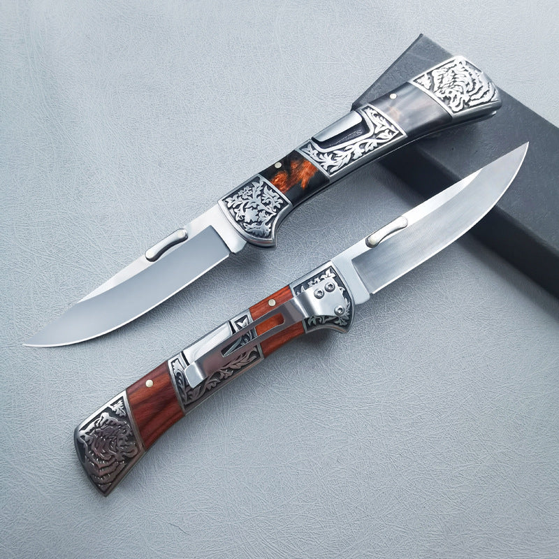 Exquisitely Carved Outdoor Foldable Portable Tool