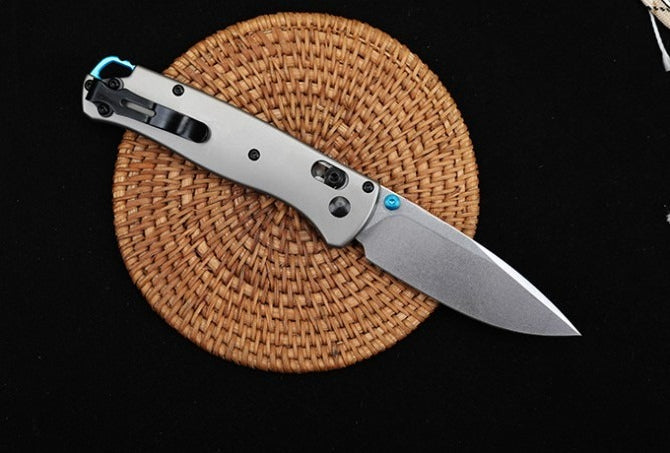 BM535-3 Silver Titanium Handle S90V Outdoor Folding Tool