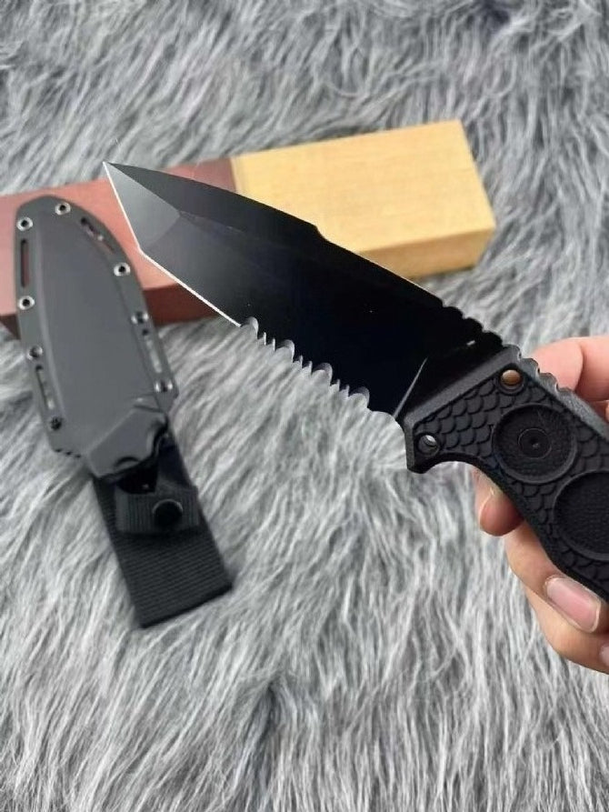 KA-5557 58-60HRC Outdoor Tool with Half Serrated Edge