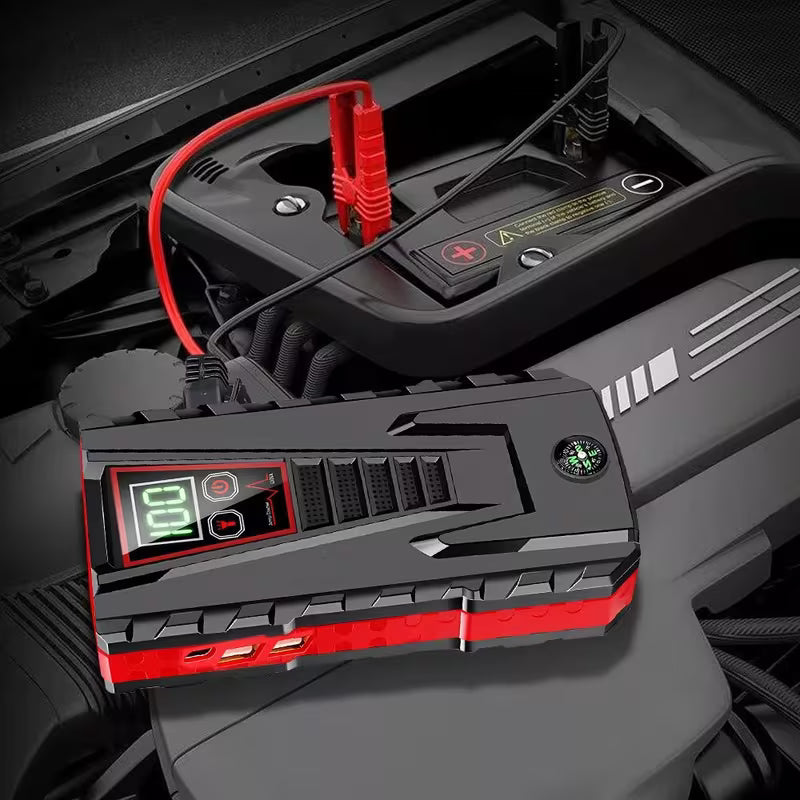 Car Jump Starter Pack -Booster Battery Charger Emergency Power Bank 6000A Peak, Portable Multi Function Car Jump Starter Emergency Booster