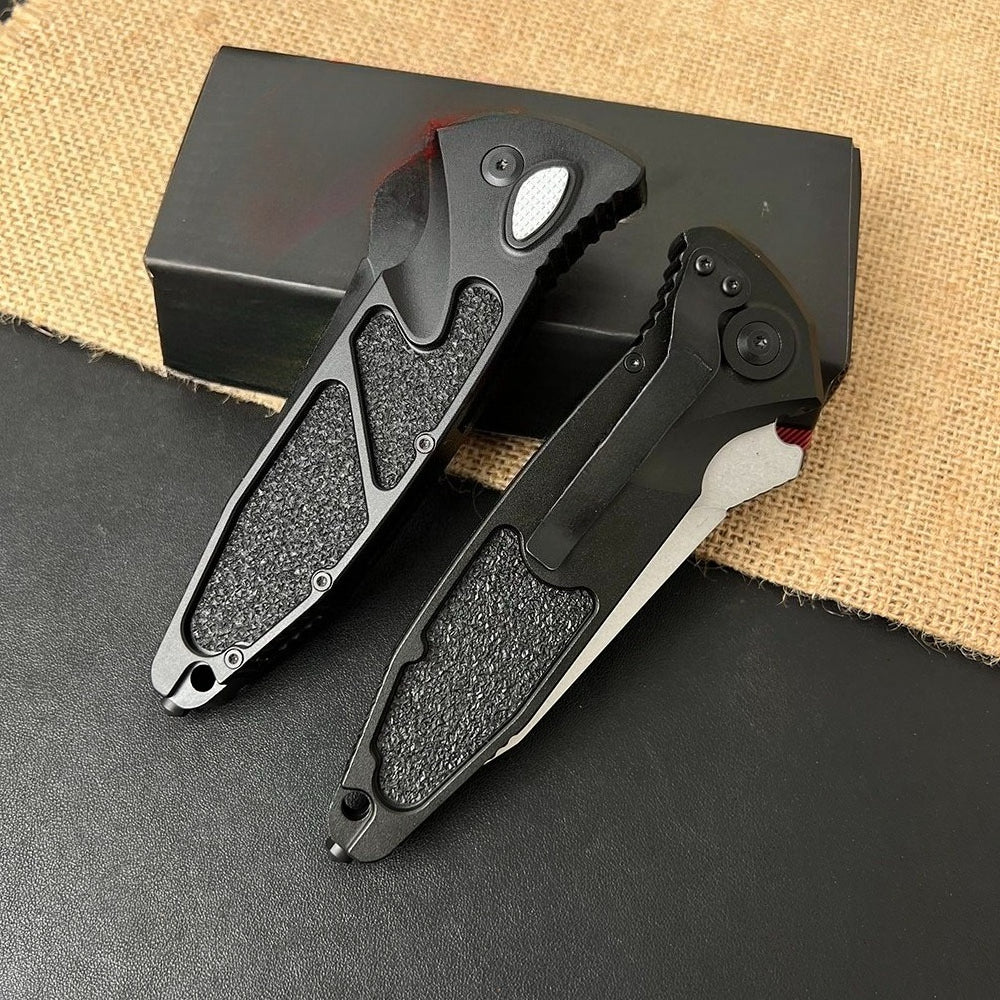 Damascus Steel-clad Aluminum Alloy Handle Outdoor Portable Tool