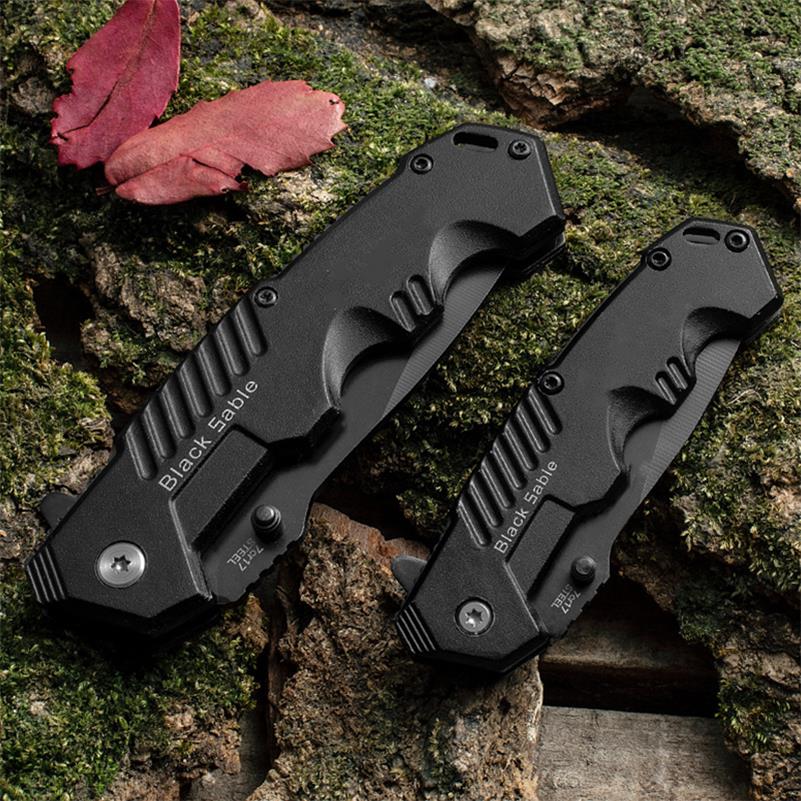 Portable Folding Outdoor Black Pocket Tool Large and Small Size