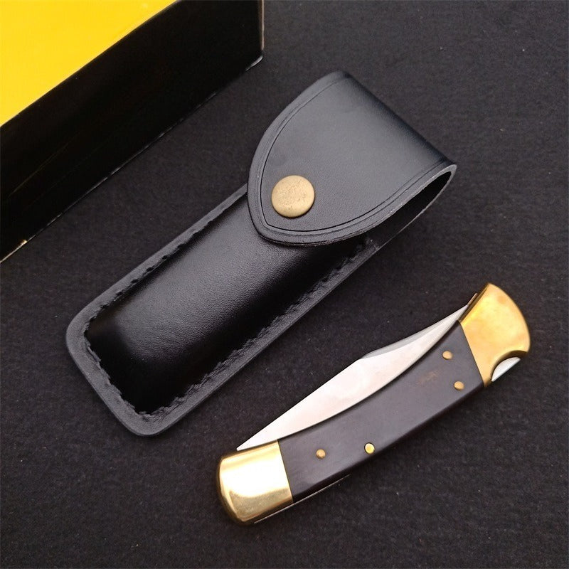 Single Handle Copper Rivet Black Rosewood Wood Bk 110 Outdoor Folding Tool
