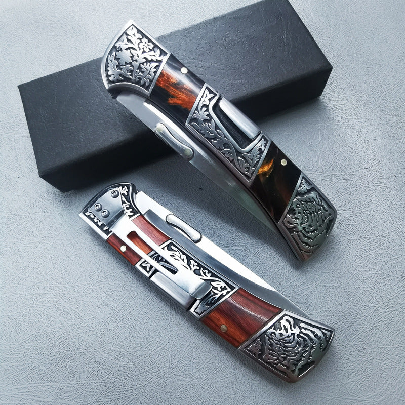 Exquisitely Carved Outdoor Foldable Portable Tool