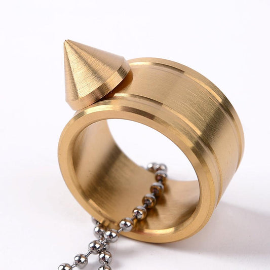 Full Stainless Steel Spike Ring Self Defense With Ball Chain - Tacsafeworld EDC Gadgets