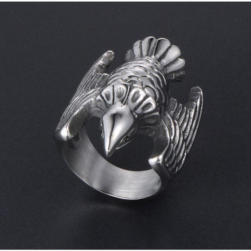 Silver Eagle Full Stainless Steel Self Defense Ring Jewelry - Tacsafeworld EDC Gadgets