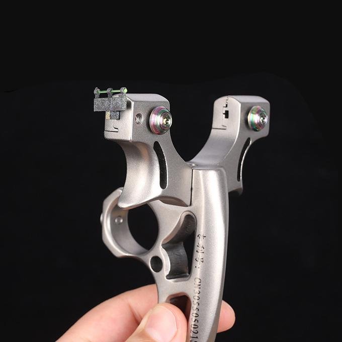 Spiked Brass Knuckles Ring Slingshot 404C Stainless Steel 3 In 1