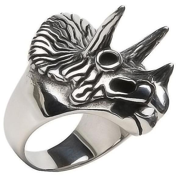 Triceratops Full Stainless Steel Spiked Self Defense Ring - Tacsafeworld EDC Gadgets