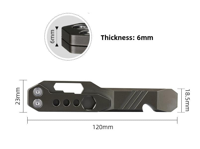 TC4 Titanium Alloy Multifunctional Tool Bottle Opener Portable EDC