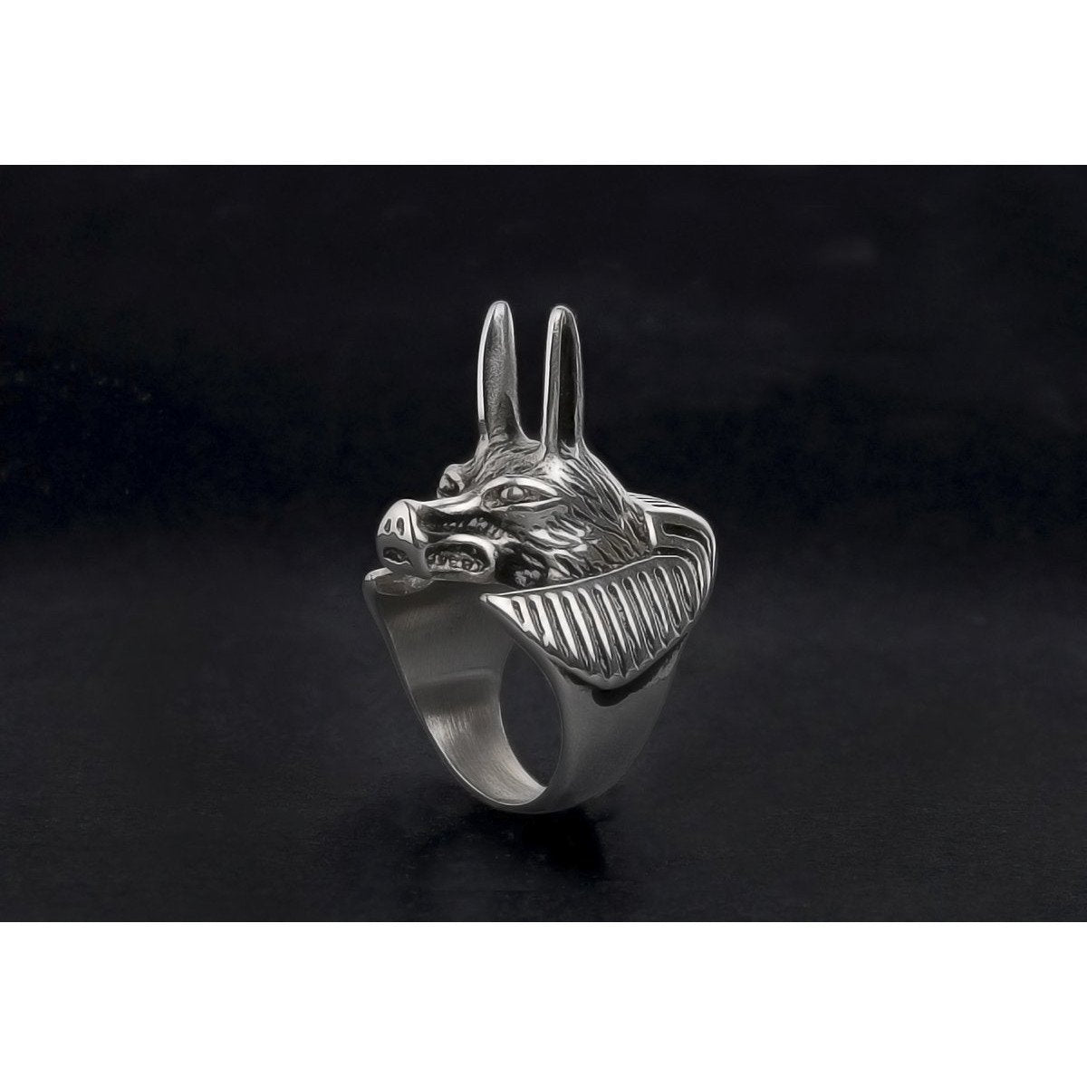 Wolf Head Full Stainless Steel Women's Self Defense Ring - Tacsafeworld EDC Gadgets